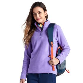 Jacket Liner Pullover Fleece Outdoor Women's Clothing (Option: Lilac-S)