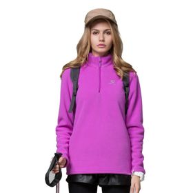 Autumn And Winter Warm Jacket Women's New Style Outdoor Women's Fleece Jacket (Option: Purple-XL)