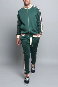 Sports Men Two-piece Suit (Option: Dark Green-XXXL)